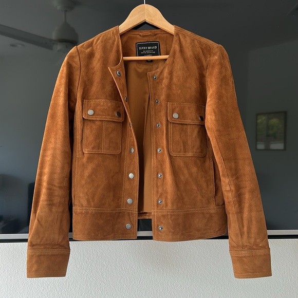 Lucky Brand Leather Jacket - Brown - Picture 4 of 6